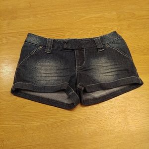 SO dark wash shorts